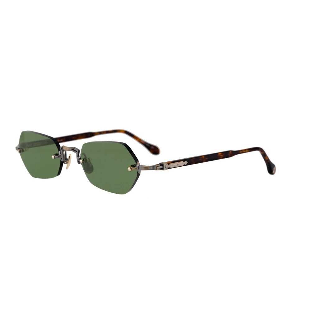 Matsuda Unisex Yellow Rimless Hexagonal Sunglasses - Sunglasses - 50 Mm - Accessories