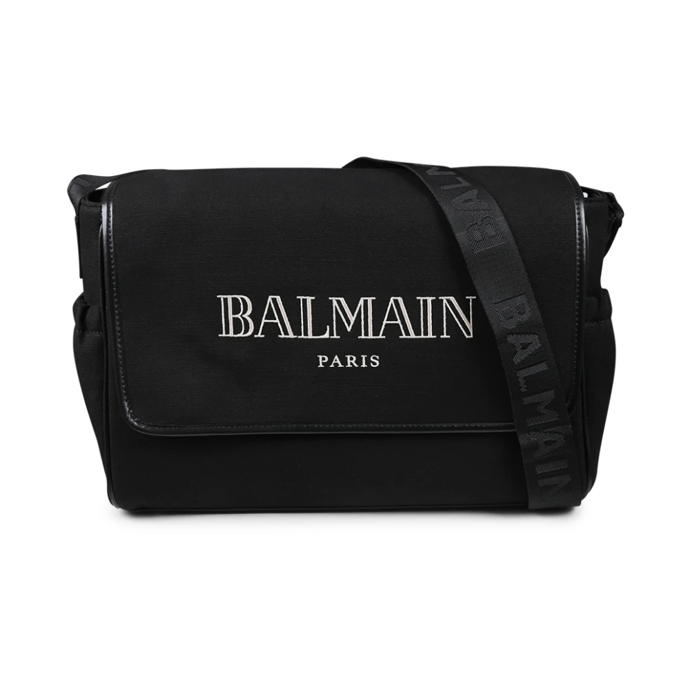 Balmain Zwarte Katoenen Linnen Verzorgingstas Black Unisex