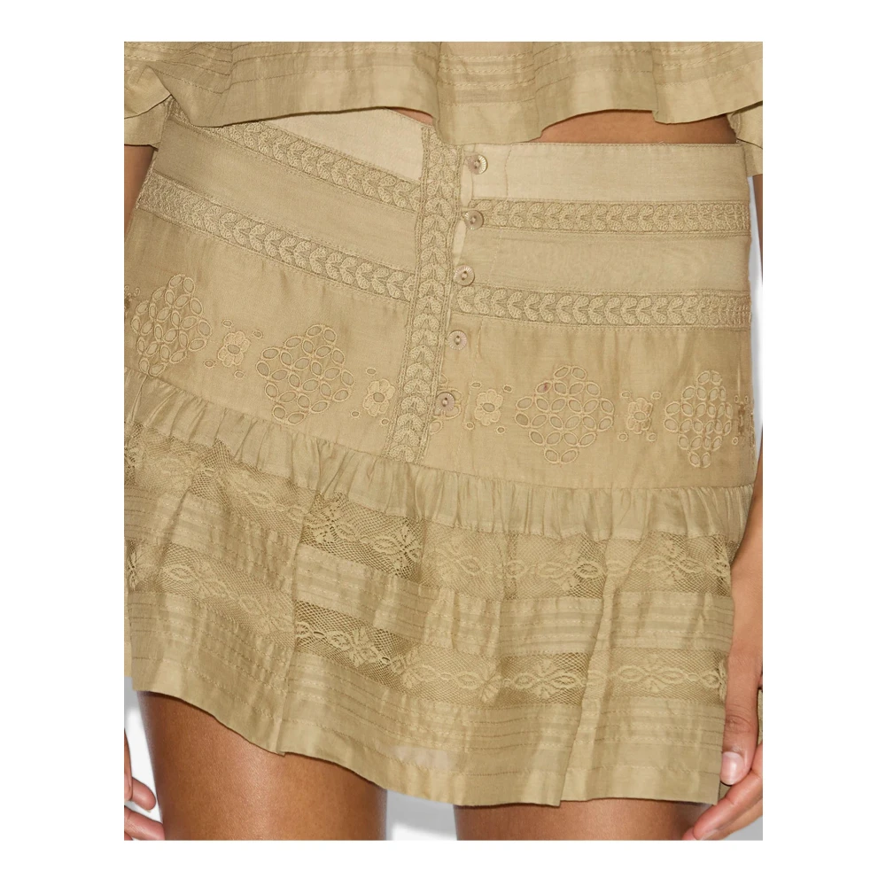 Isabel Marant Étoile Groene Katoenen Voile Minirok Green Dames