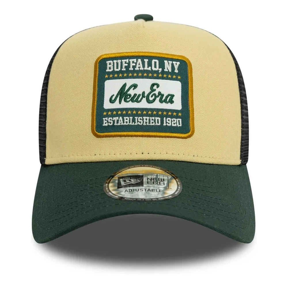 new era Groene Patch Canvas Trucker Hoed Multicolor Heren