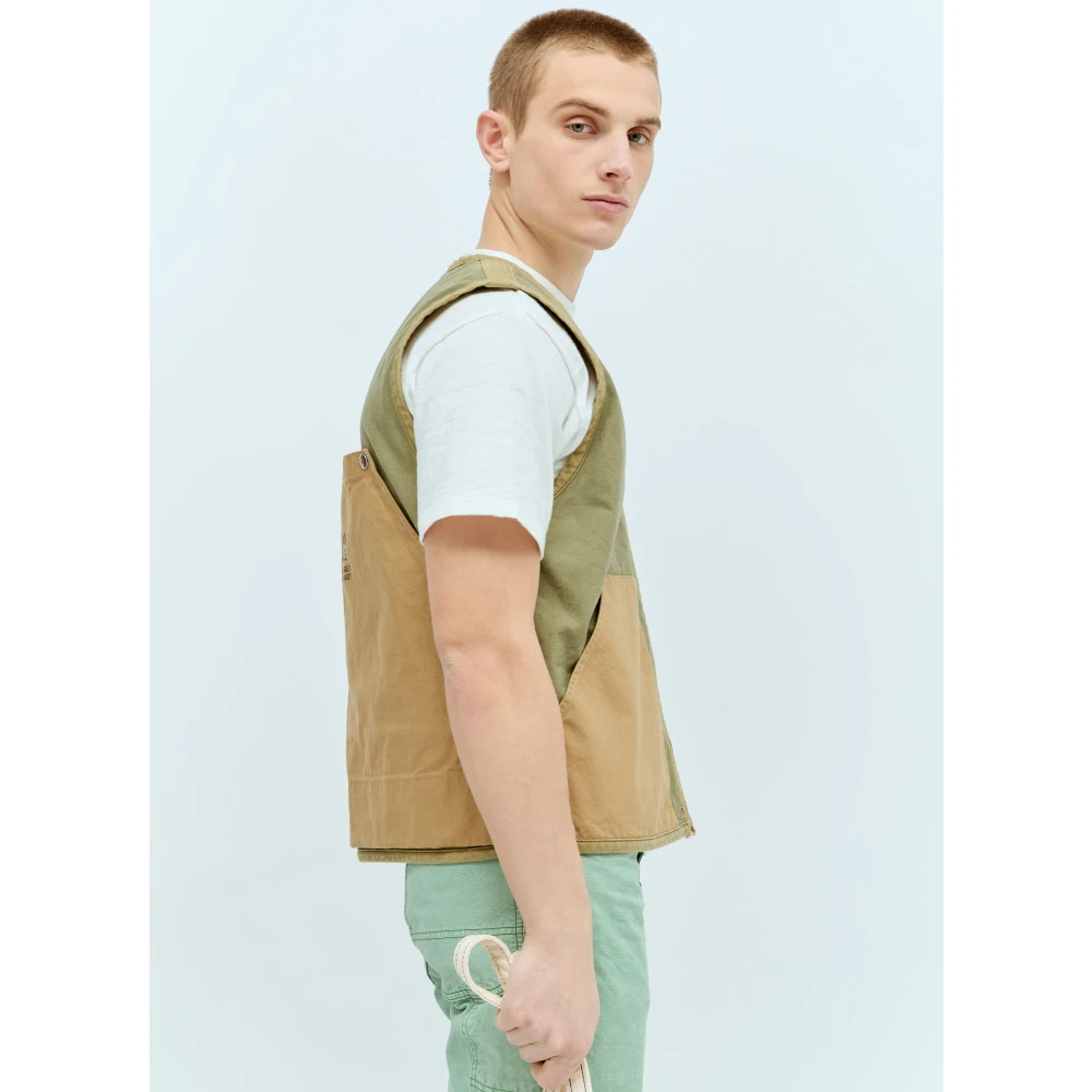 Human Made Canvas Jachtvest met Logo Patch Multicolor Heren