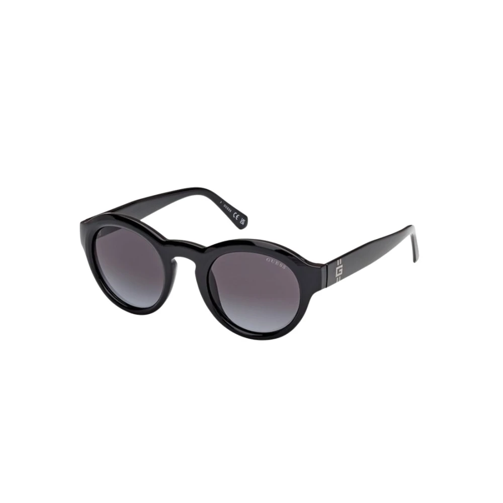Guess Men's Black Round Sunglasses - Sunglasses - 49 Mm - Accessories
