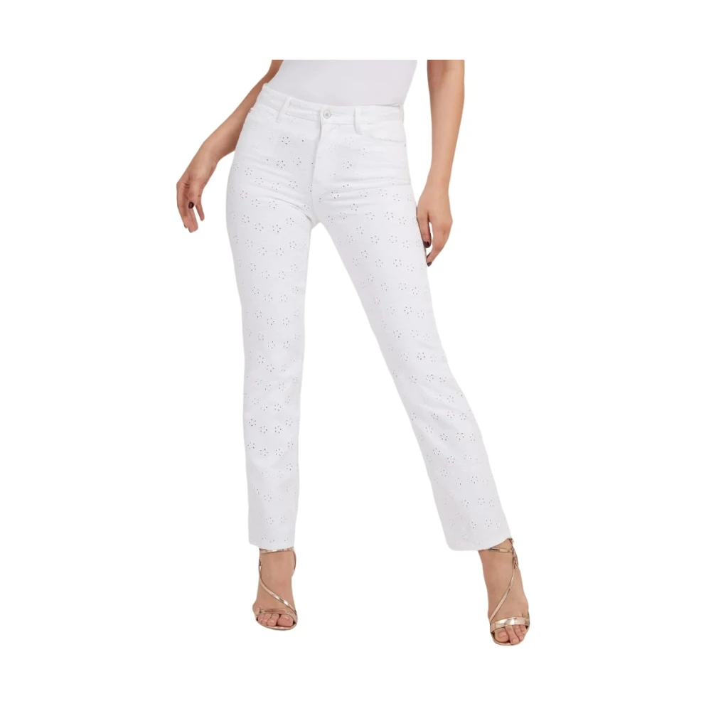 Guess Slim-fit Broek White Dames