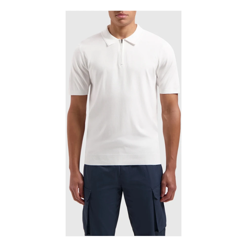 Pure Path Polo- Regular FIT Knitwear Polo S S White Heren