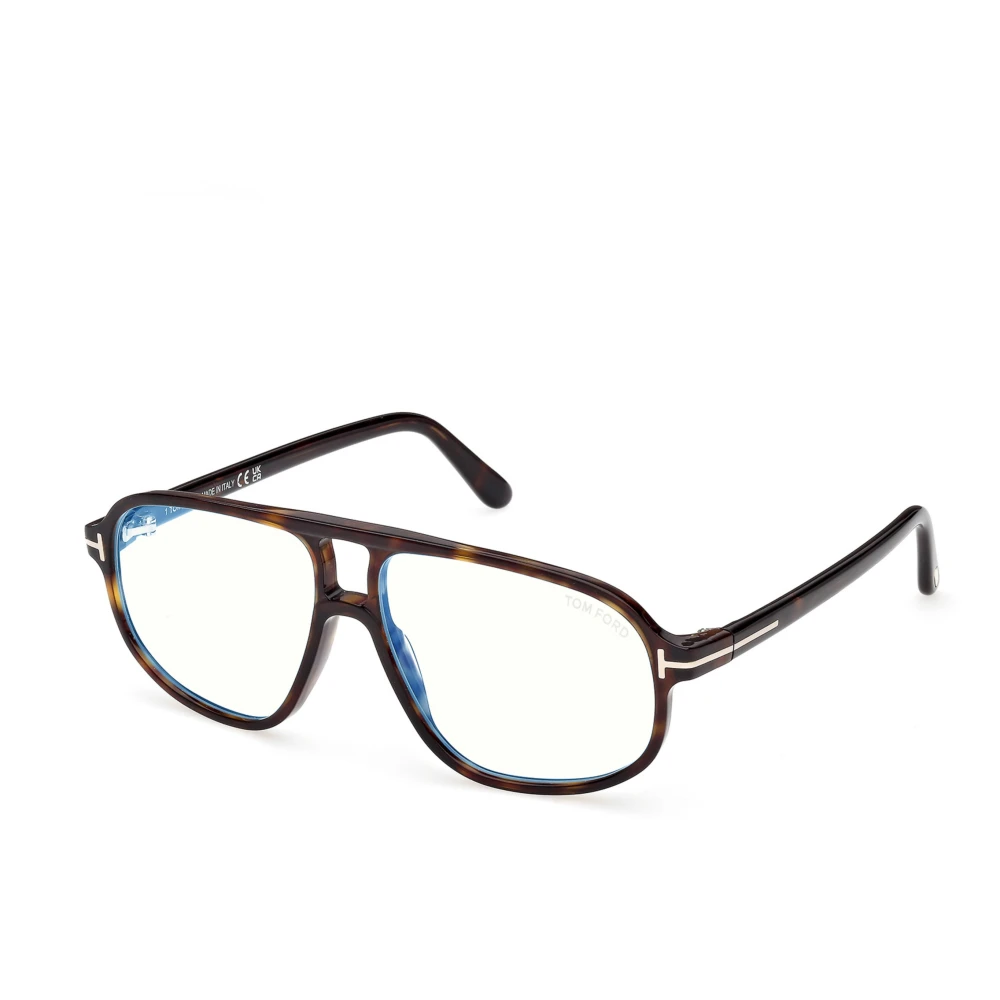 Tom Ford Unisex Brown Glasses, 57 Mm, Blue Block Navigator Opticals