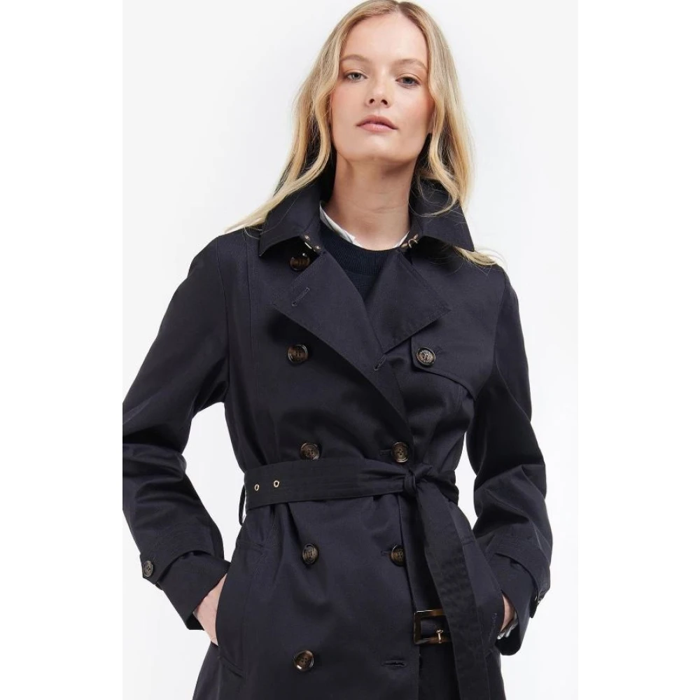 Barbour Trench Coats Blue Dames