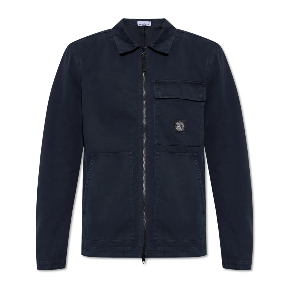 Stone Island Denim jas Blue Heren