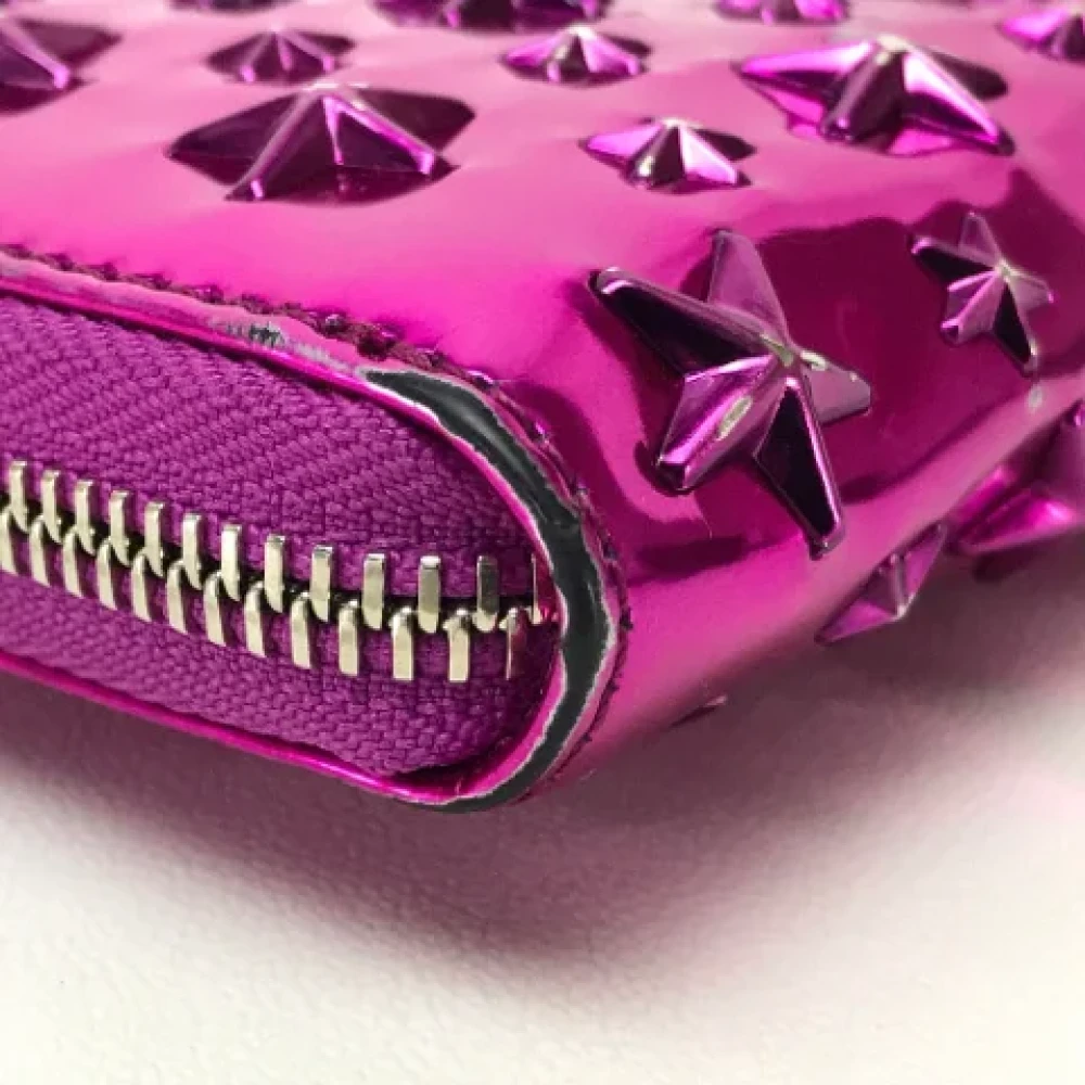 Jimmy Choo Pre-owned Leather wallets Purple Dames