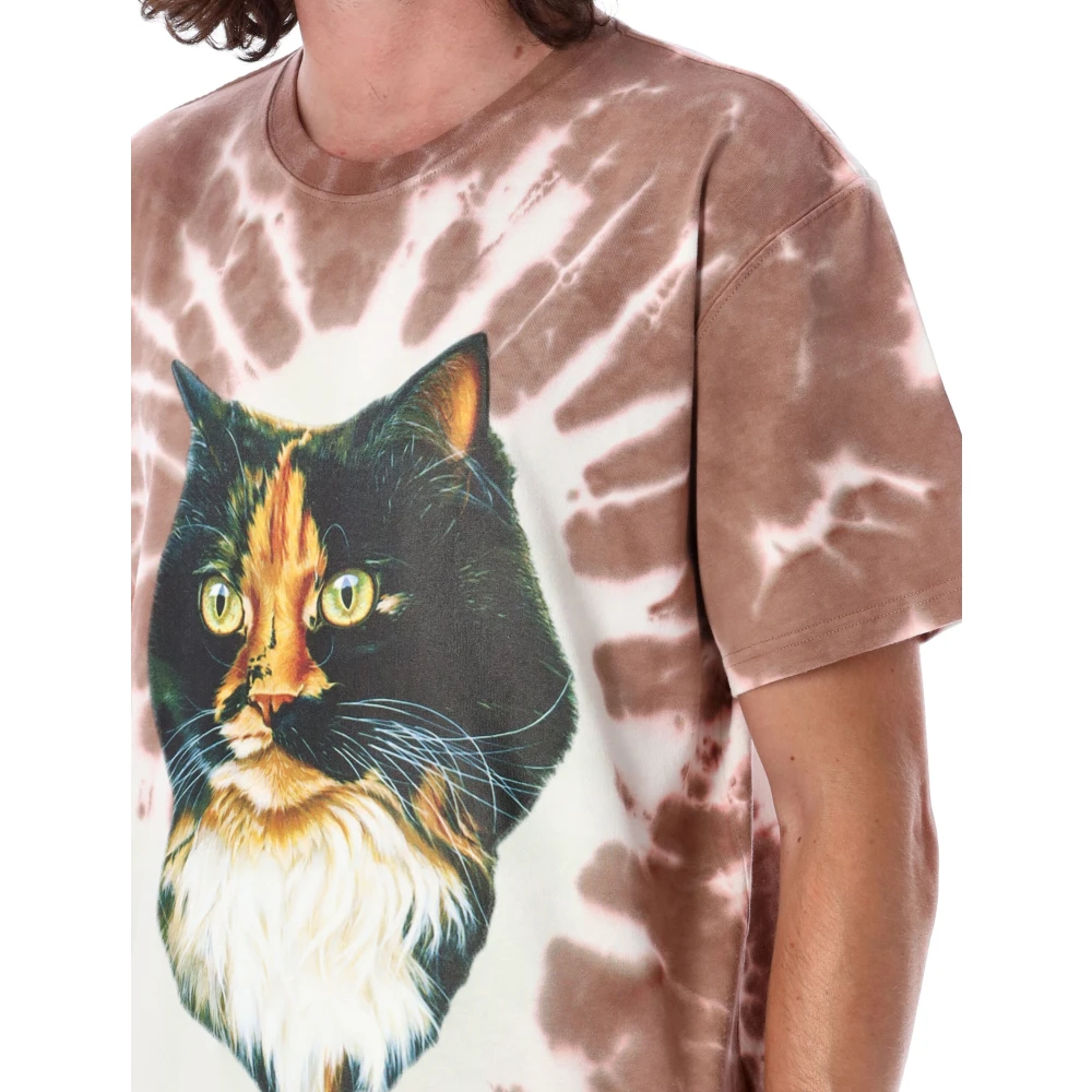 JW Anderson Kat Oog Print T-Shirt Tabak Print Multicolor Heren