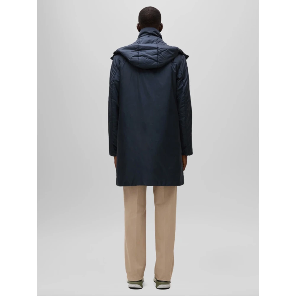 Aspesi Nylon Parka in Navy Blue Heren