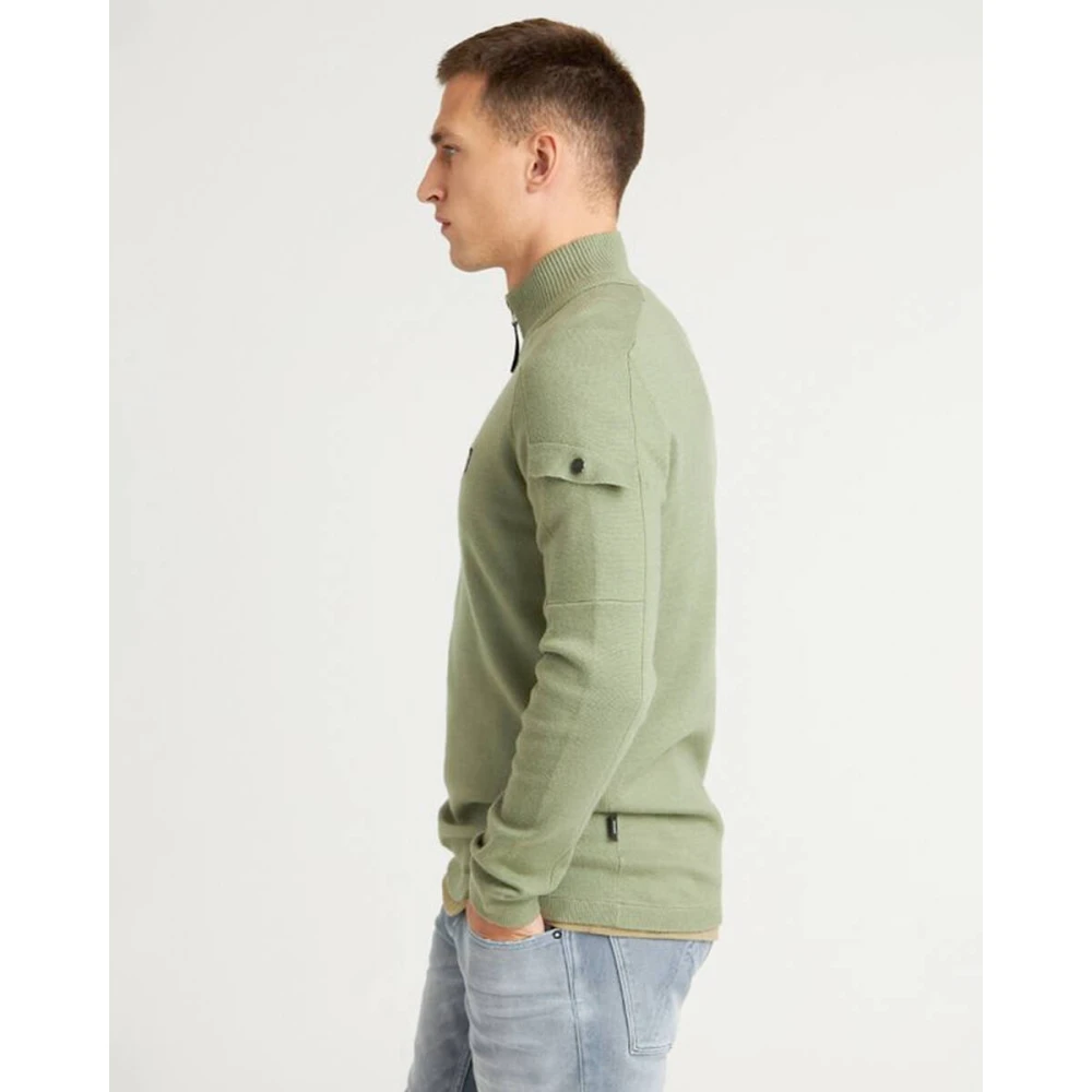 Chasin Stijlvolle Oscar Half Zip Vest Green Heren