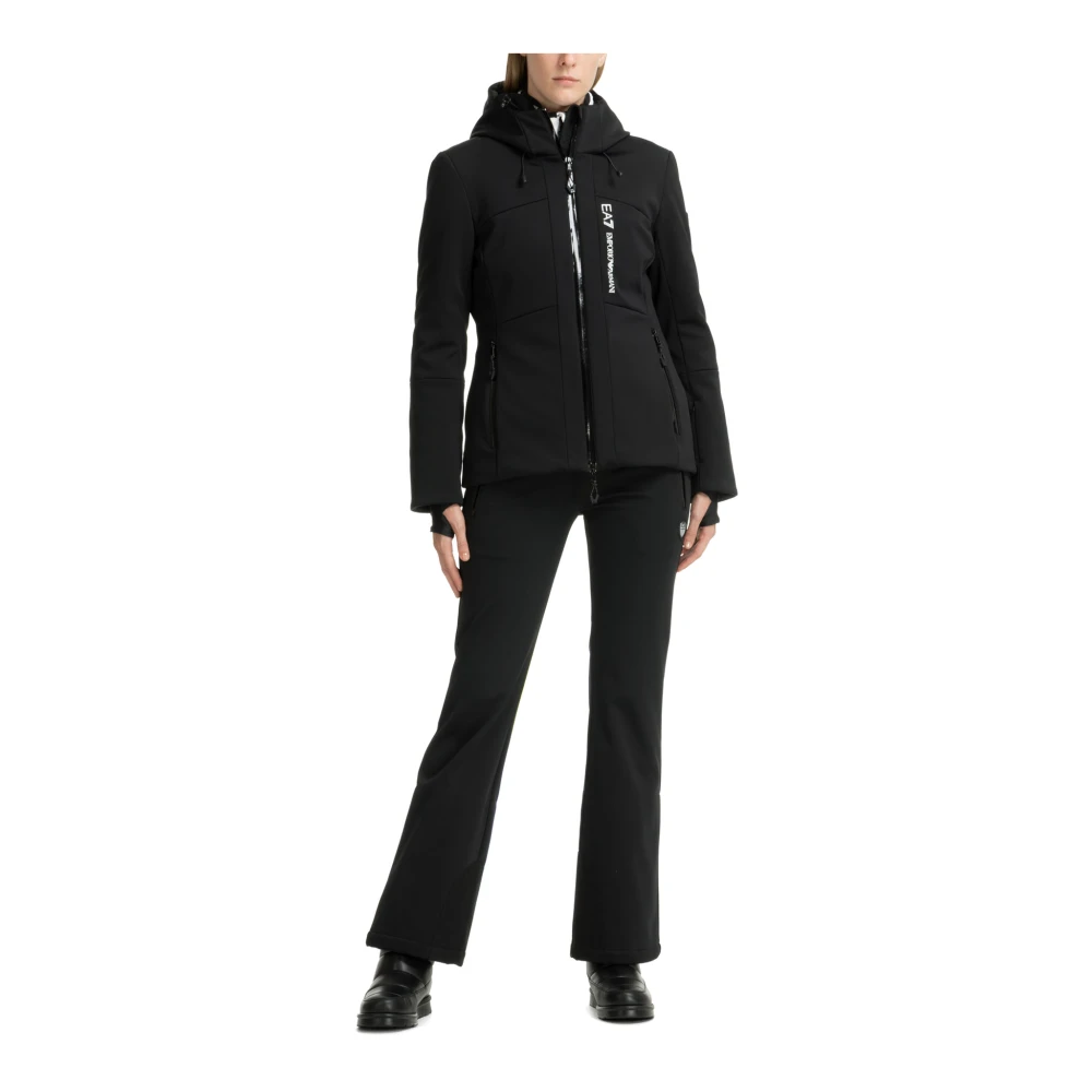 Emporio Armani EA7 7-Delad Ski Suit med Huva Black, Dam