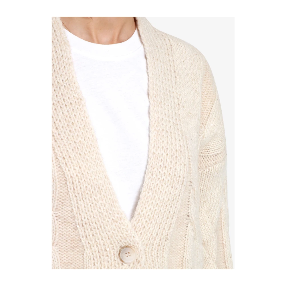 Gran Sasso Alpaca Cashmere V-Neck Sweater Beige Dames