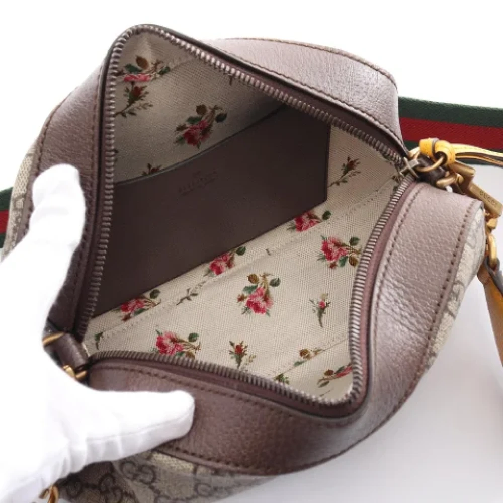 Gucci Vintage Pre-owned Leather shoulder-bags Beige Dames