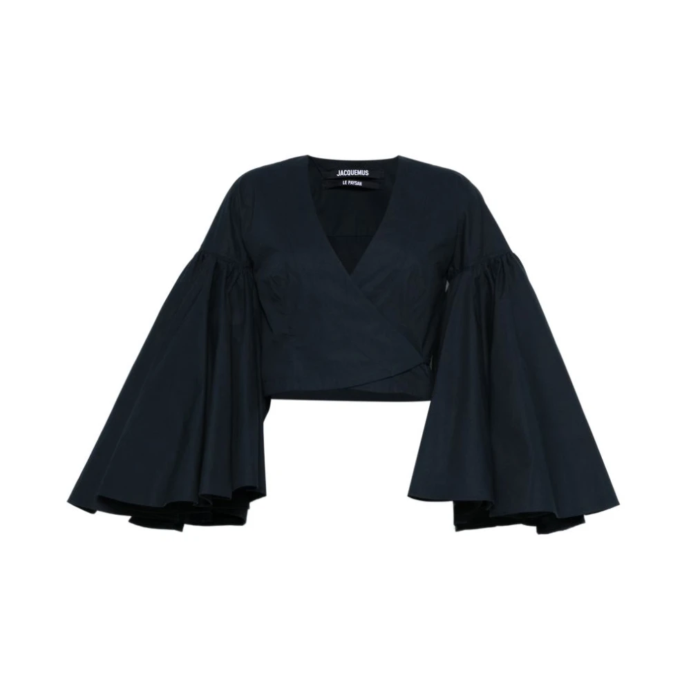 Jacquemus Blue Blouses, Female, Xs, Paysan Wrap Top