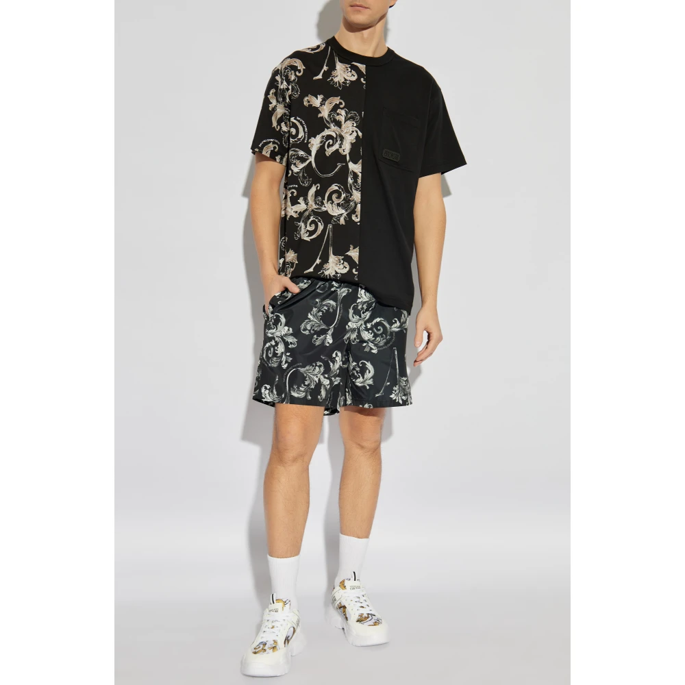 Versace Jeans Couture T-shirt met zak Black Heren