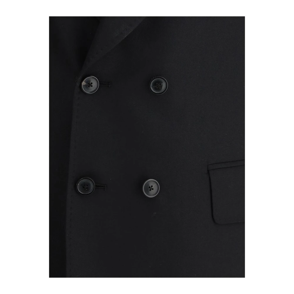Our Legacy Blazer met peaked revers en dubbele rij knopen Black Heren