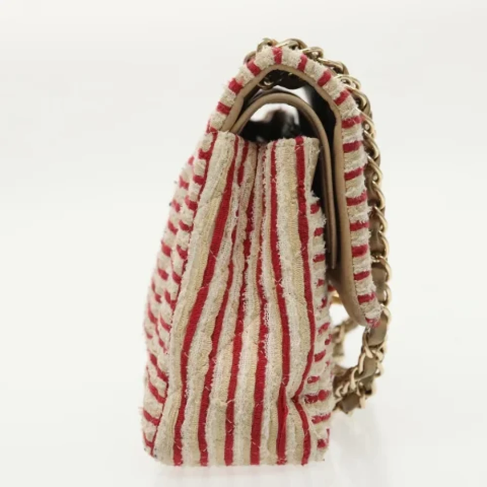 Chanel Vintage Pre-owned Canvas shoulder-bags Red Dames