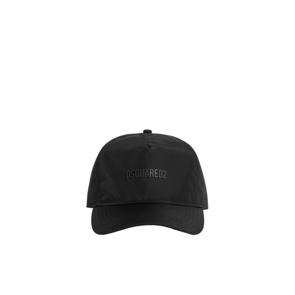 Dsquared2 Zilveren Voorkant Logo Verstelbare Klep Black Unisex