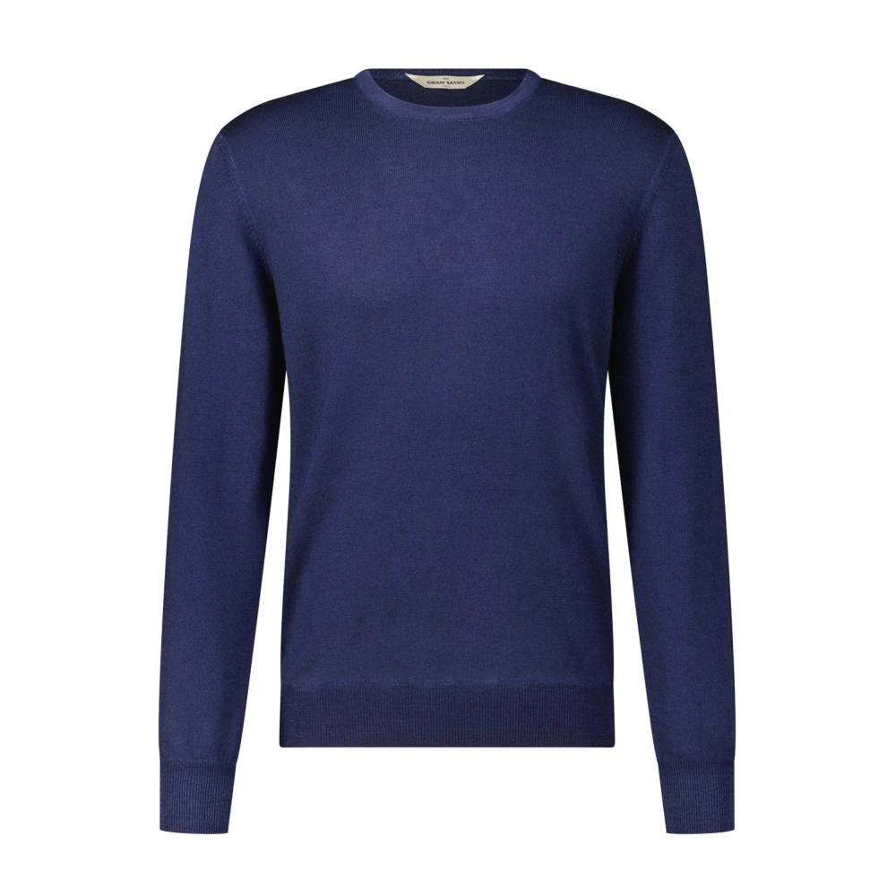 Gran Sasso Wollen Gebreide Trui Blue Heren