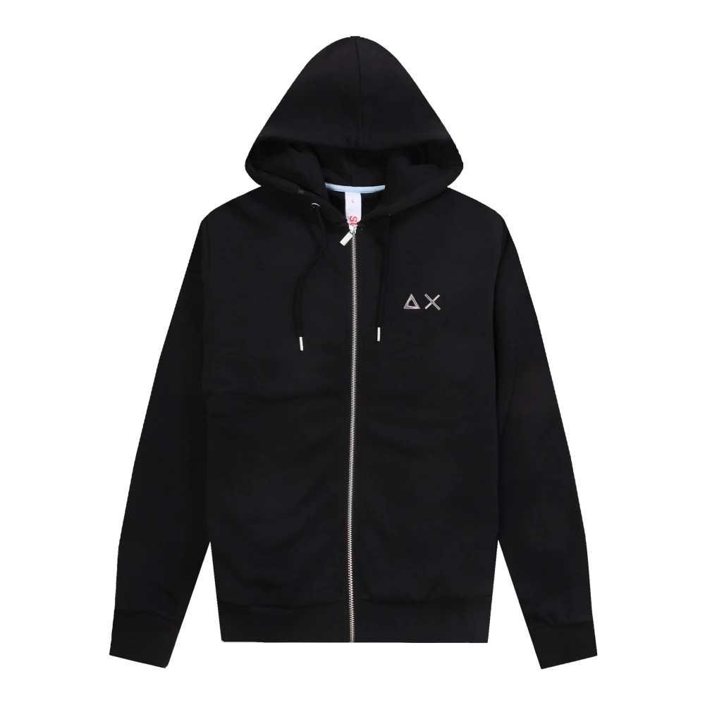 Sun68 Heren Zip Hoodie Zwart Black Heren