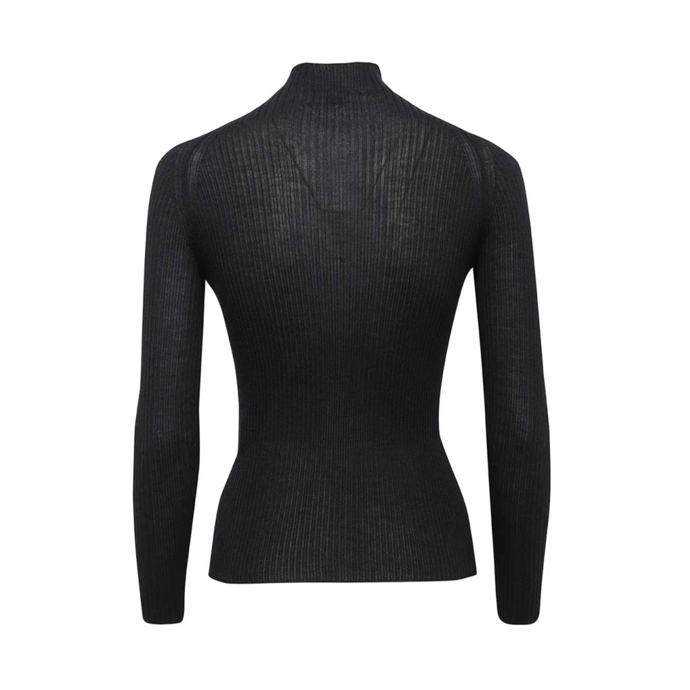 Bally Cashmere Zijde Coltrui Black Dames