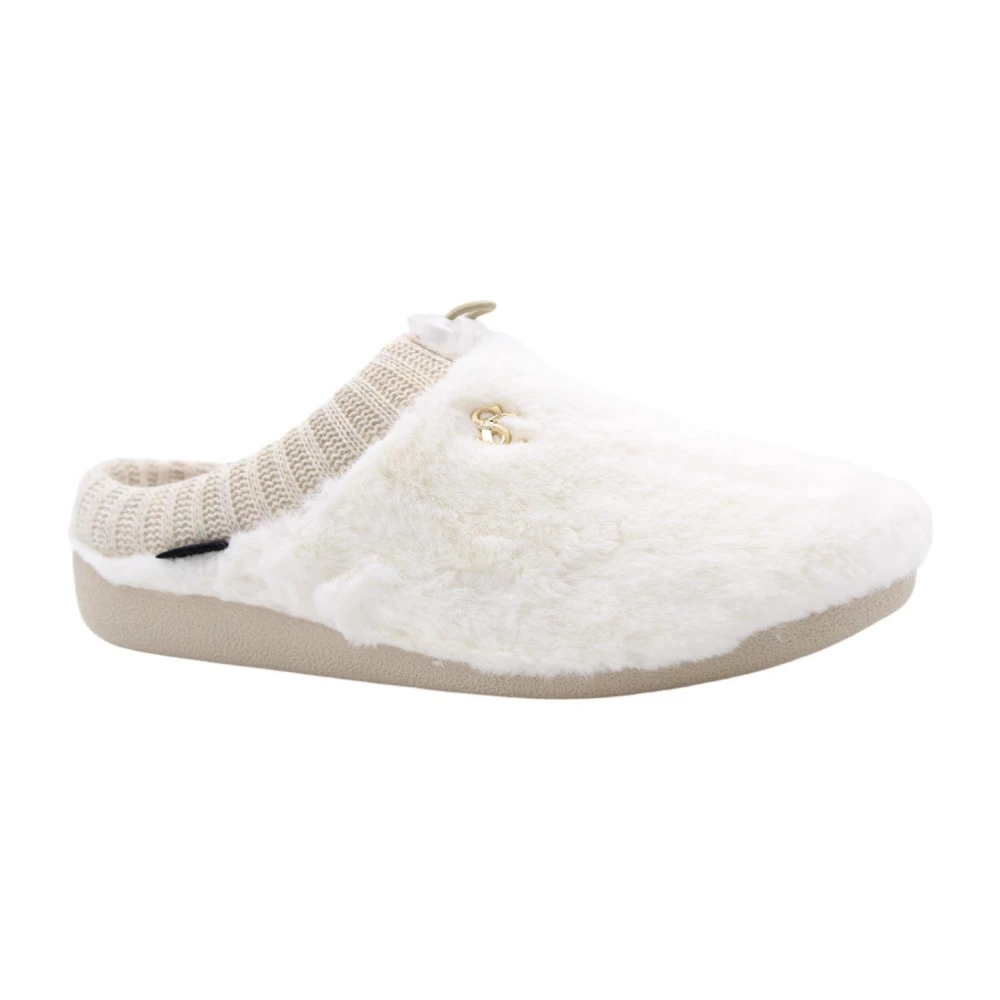 Scapa Women's White Cozy Thon Slippers
