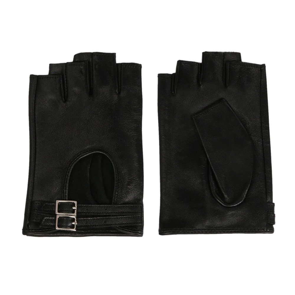 Kazar Vingerloze leren kusshandschoenen Black Dames