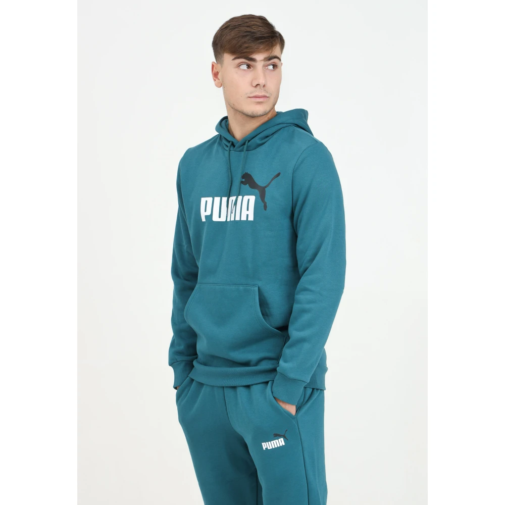 Puma Groene Hoodie Essentials+ Herfst Winter Green Heren