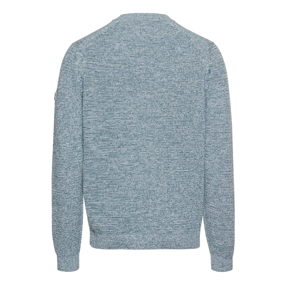 camel active Katoenen Ronde Hals Sweater Blue Dames