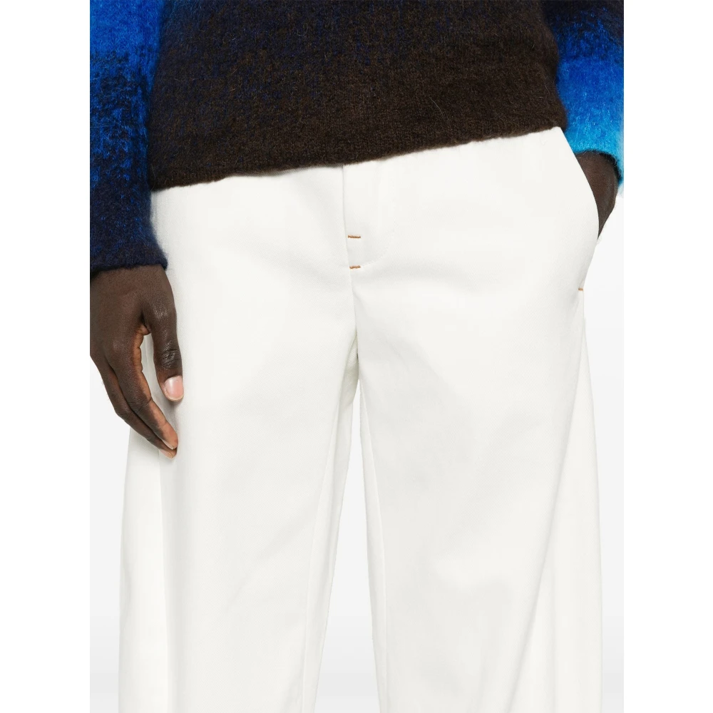 Jacquemus Witte Katoenen Tapered Jeans White Heren