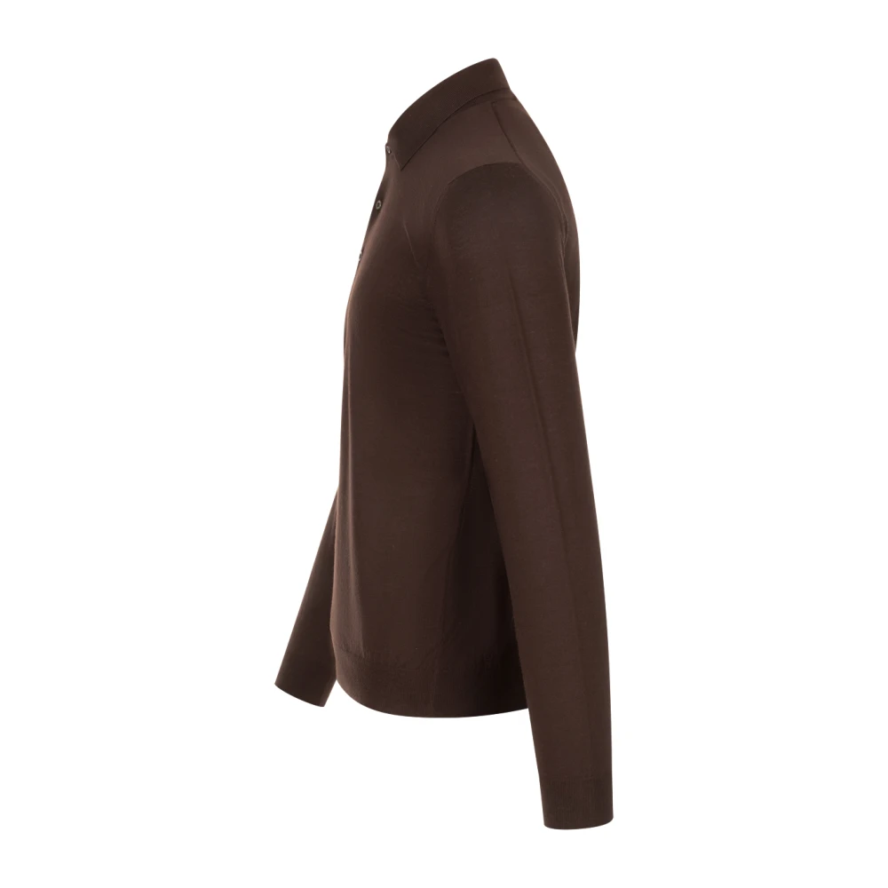 Fedeli Klassiek Polo Shirt in Diverse Kleuren Brown Heren