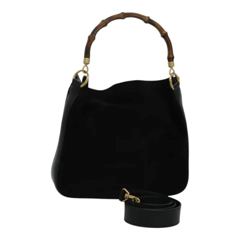 Gucci Vintage Pre-owned Suede handbags Black Dames