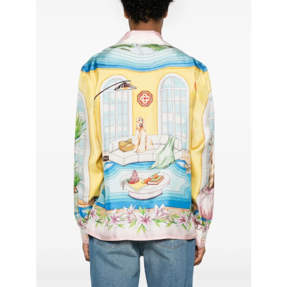 Casablanca Grafische Print Zijden Overhemd Multicolor Heren