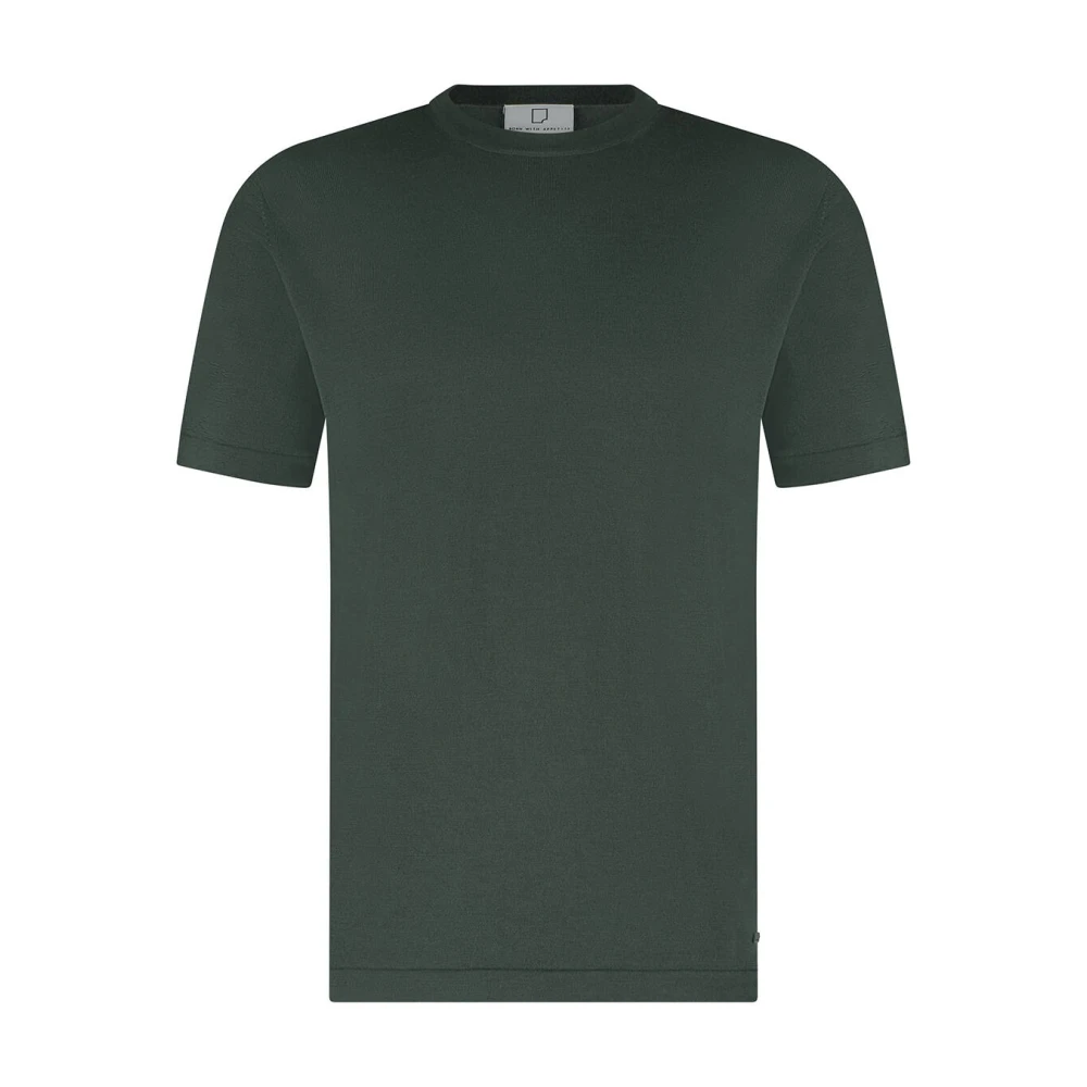 Born With Appetite Gebreid Merino T-shirt Korte Mouw Green Heren