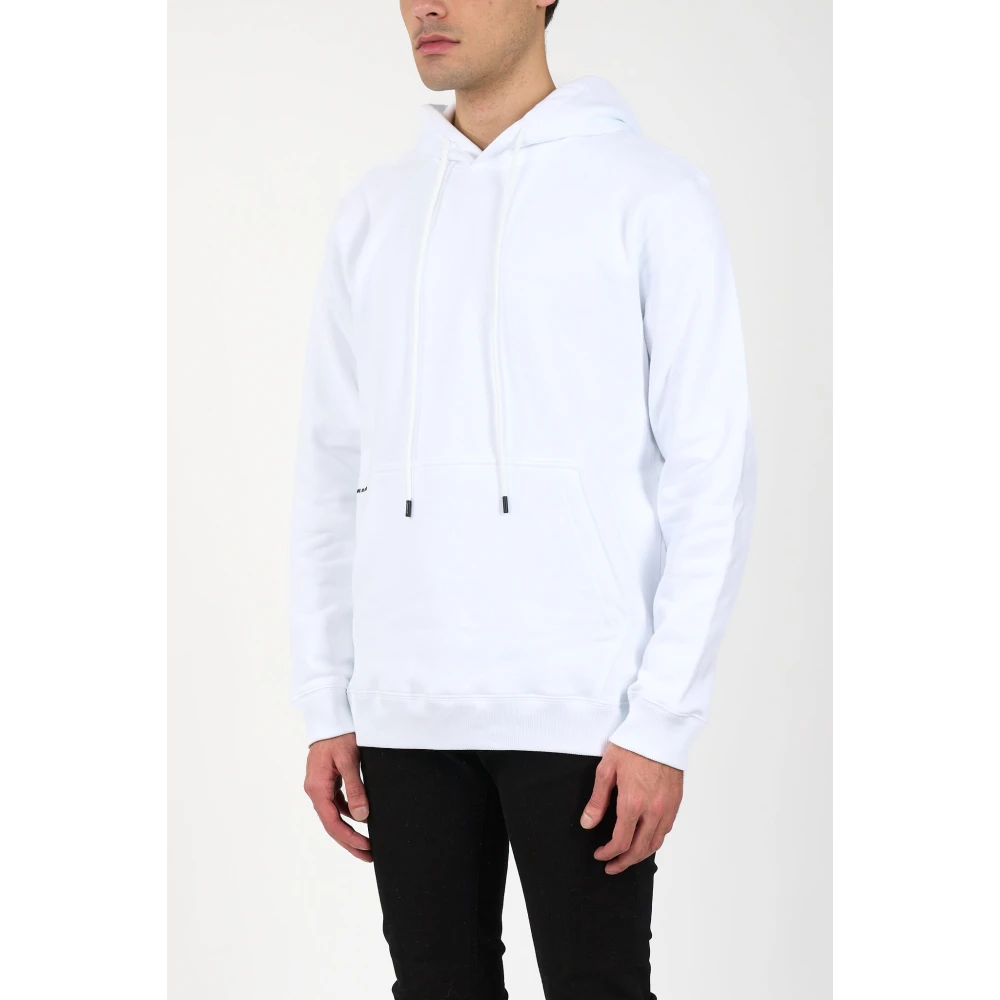 Dondup Katoenen hoodie met voorzak White Heren