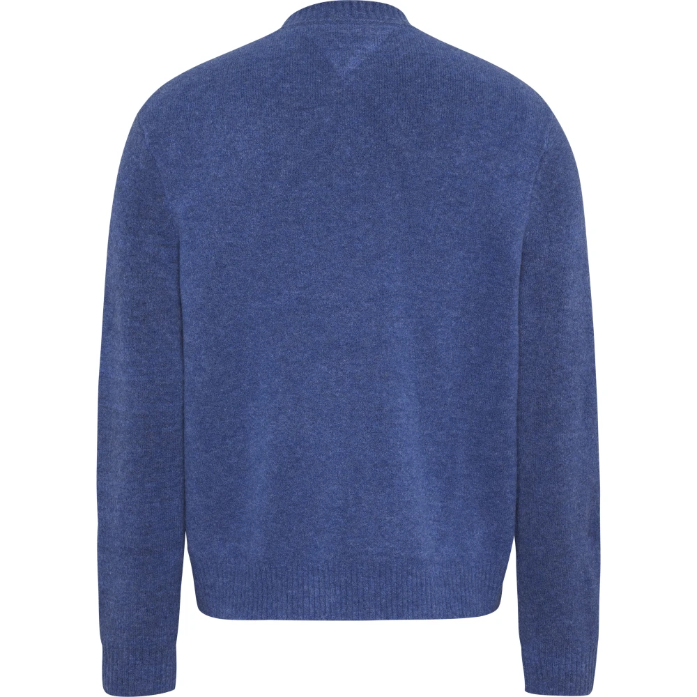 Tommy Jeans Blauwe Sweater met Vlagembleem Blue Heren