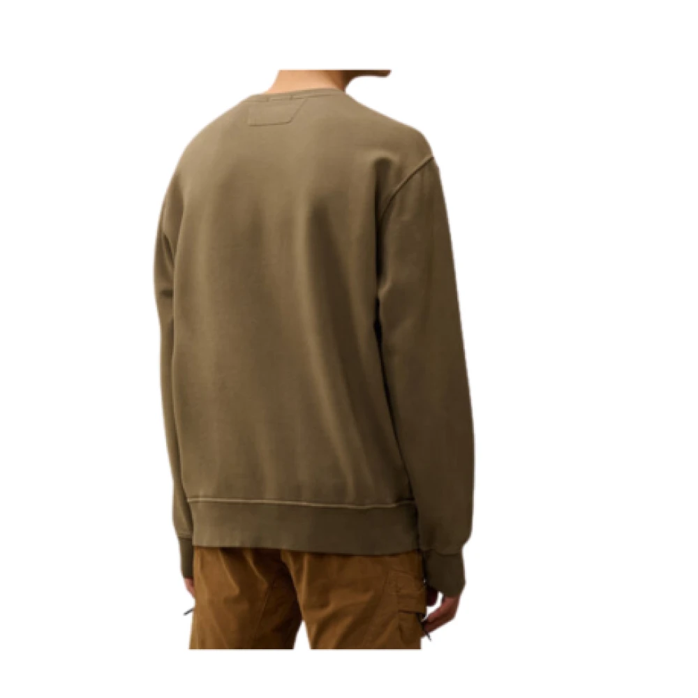 C.P. Company Diagonaal Fleece Sweatshirt Brown Heren