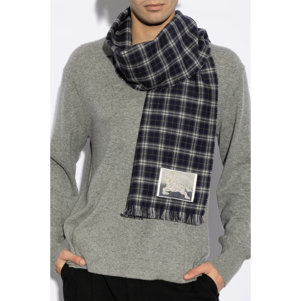 Burberry Sjaal met ruitpatroon Blue Unisex