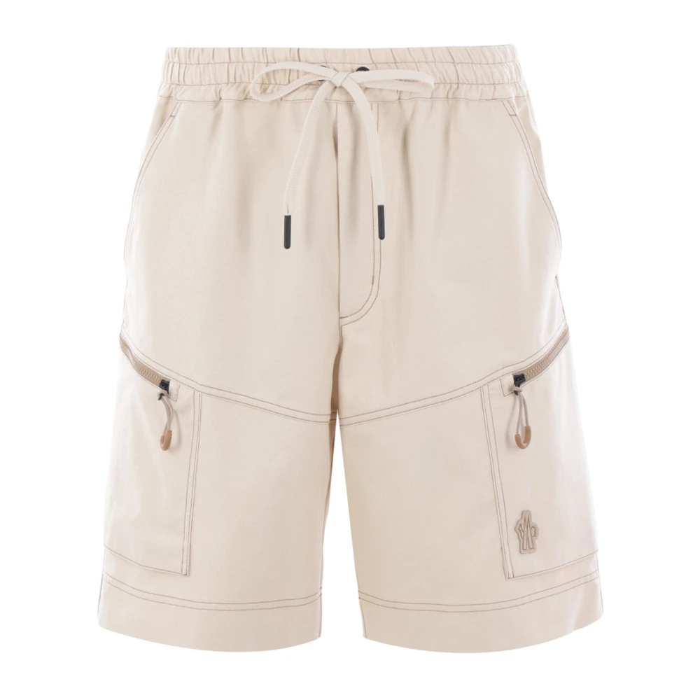 Moncler Cargo Shorts Wit White Heren