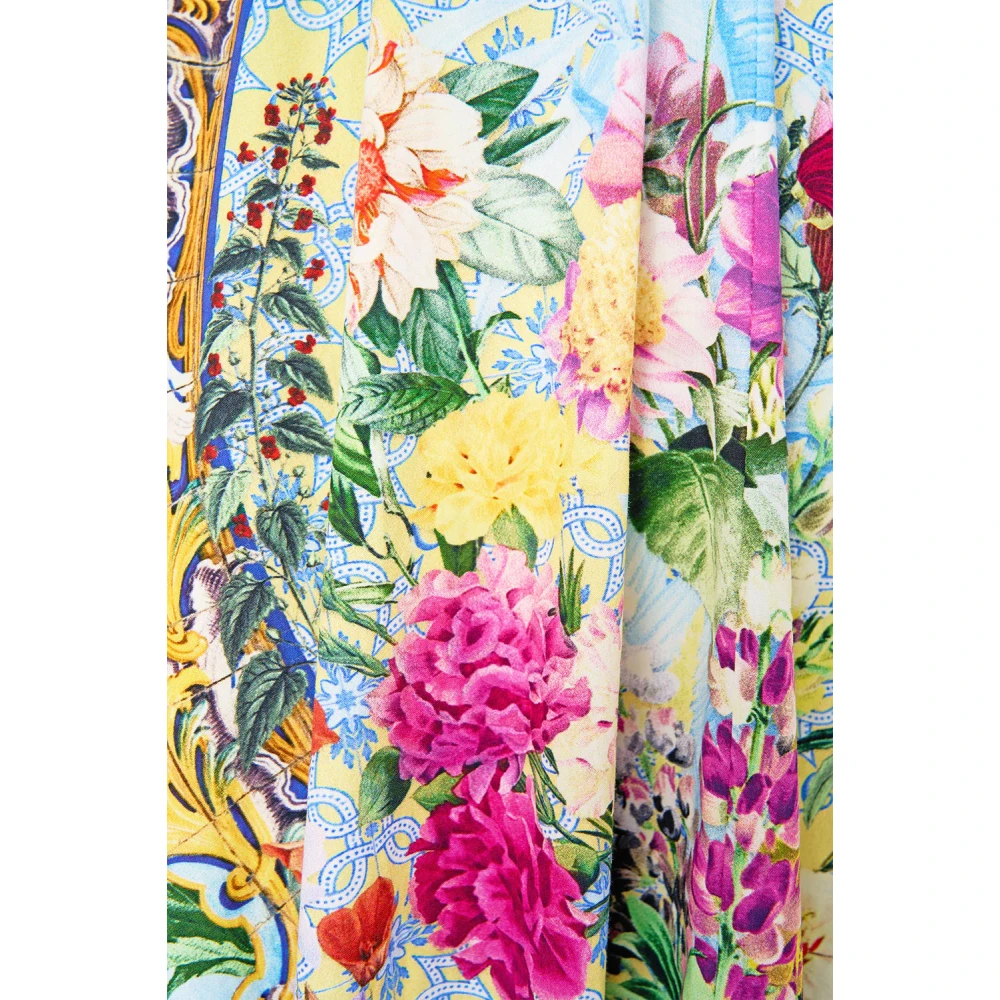 Camilla Frill Neck Jurk met Hardware Flor Fantástica Multicolor Dames