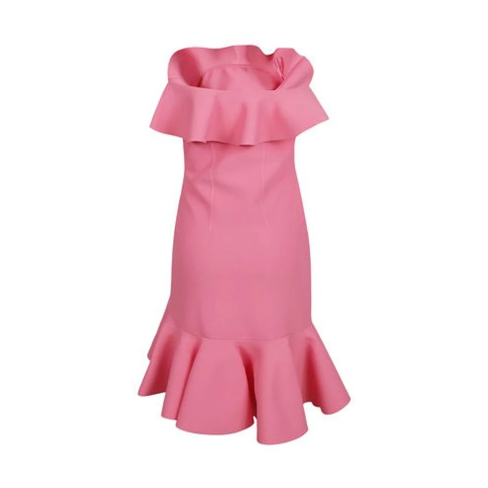 alexander mcqueen Korte Roze Ruche Jurk Pink Dames