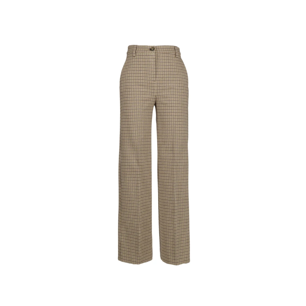 Max Mara Kvinders Beige Bukser, Dame,, Uld, Stilfulde Bukser Til Kvinder Lille