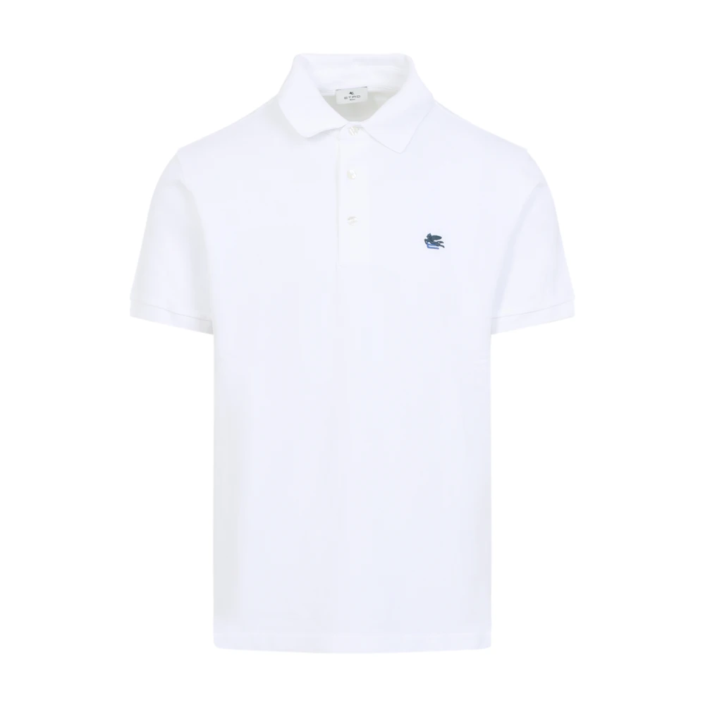 Etro Men's White Roma Polo Shirt