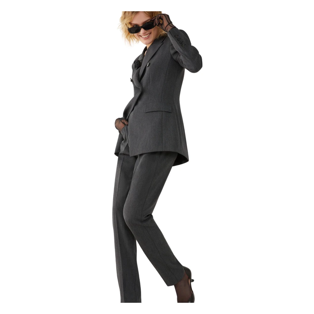 Iblues Stretch Grijze Broek Gray Dames
