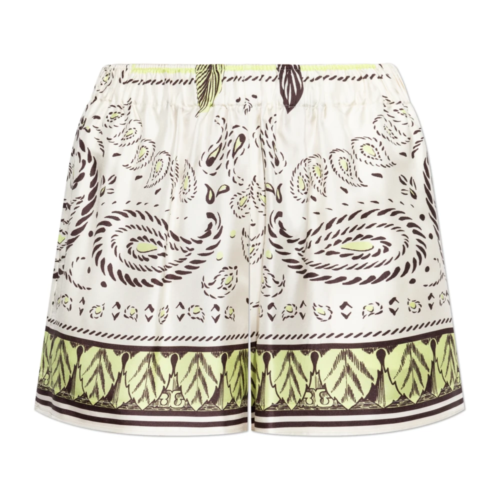 Tory Burch Women's White Silk Camp Short - Short Shorts - S - Shorts