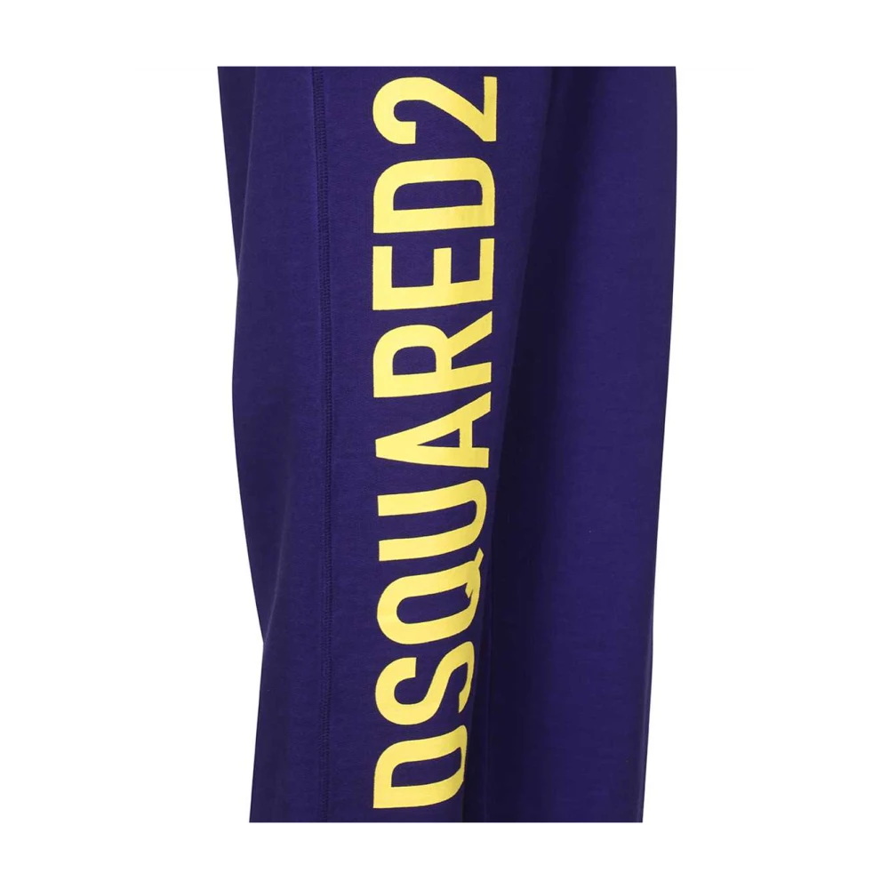 Dsquared2 Katoenen trainingsbroek met logodetail Purple Dames