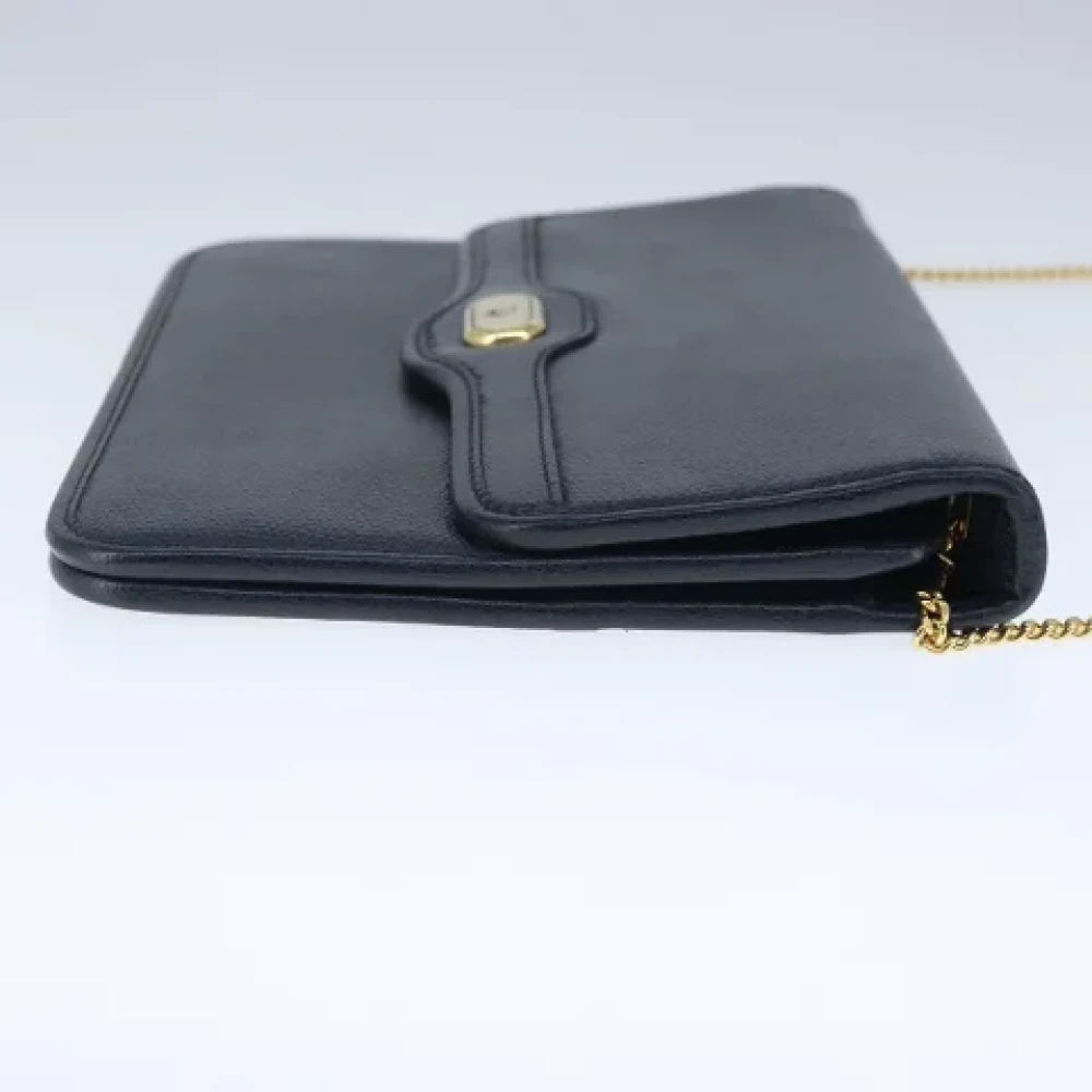 Dior Vintage Pre-owned Leather clutches Black Dames