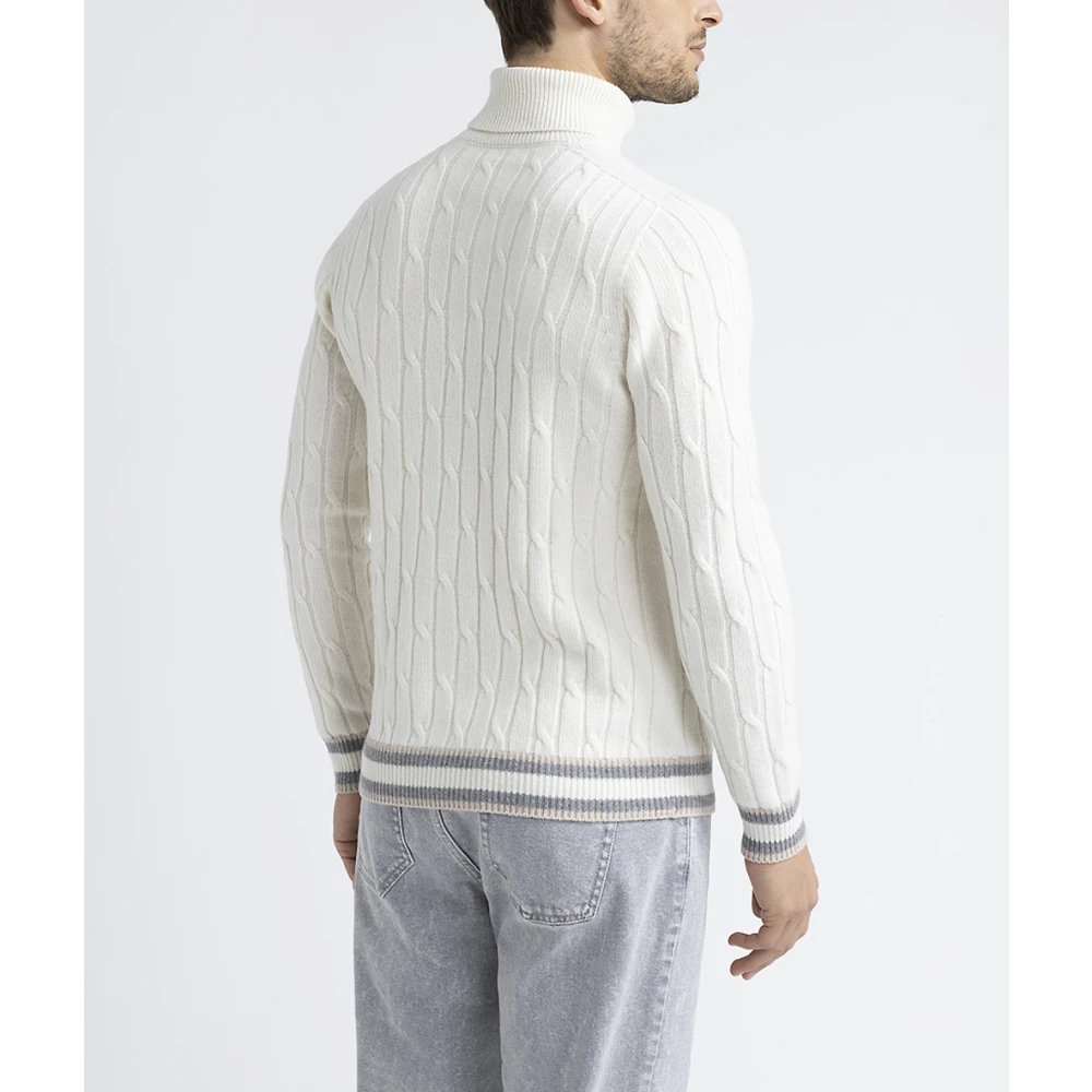 PESERICO Wollen en kasjmier coltrui White Heren