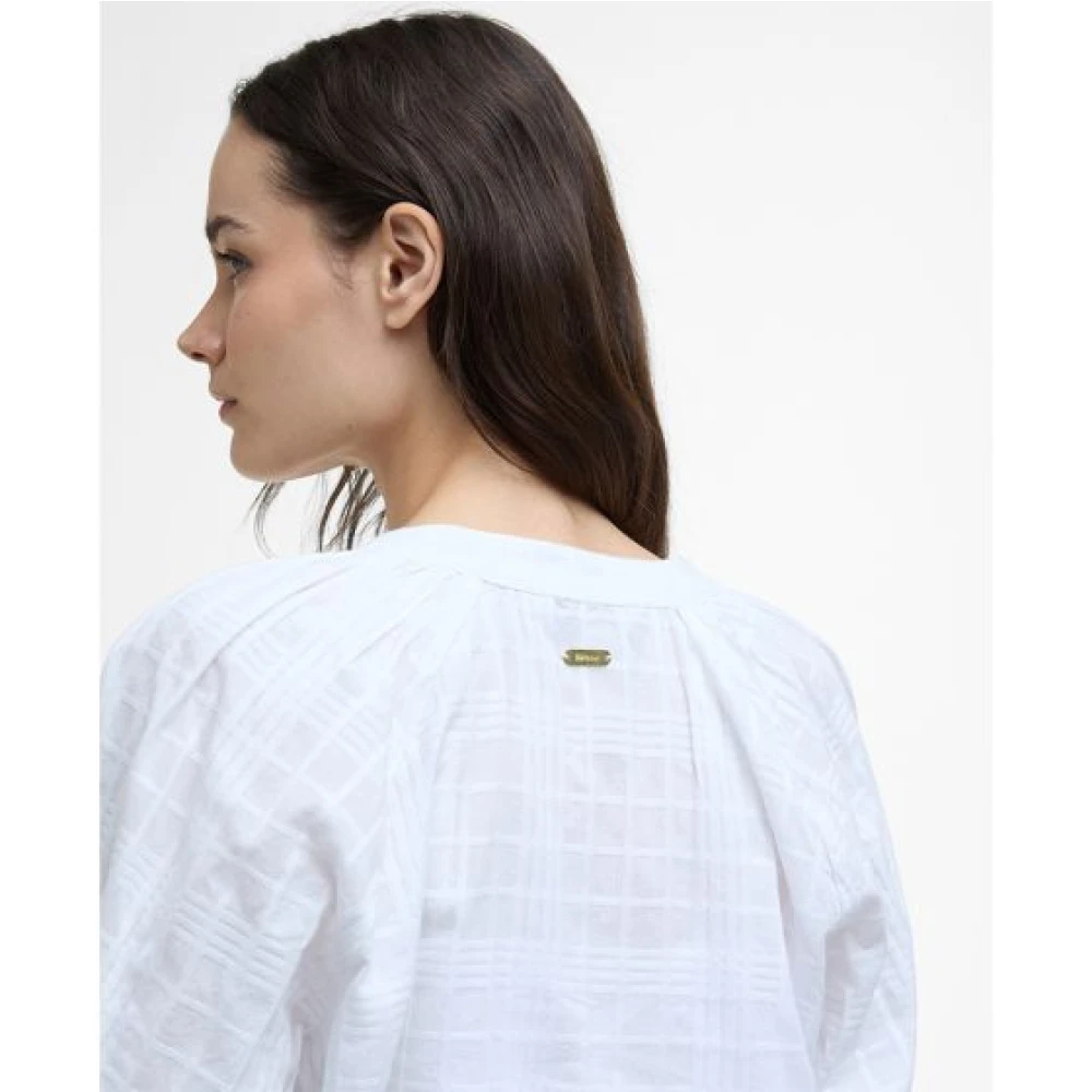 Barbour Geruite Dames Top Wit White Dames